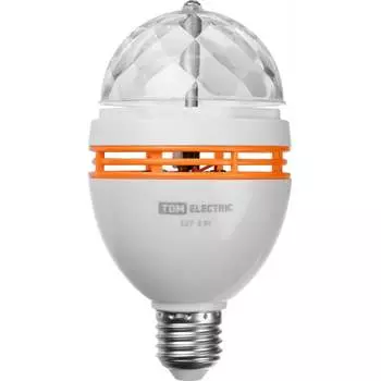 Диско-лампа TDM ELECTRIC дл-01 с цоколем е27, 3 вт, rgb, 220 в, белый SQ0361-0500