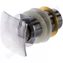 Донный клапан terma click-clack c маленькой кнопкой, с переливом, red bronze 10102 32363