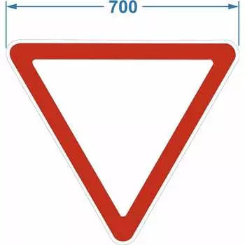 Дорожный знак PALITRA TECHNOLOGY 2.4. "Уступите дорогу" 120005-2-4-I
