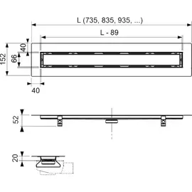 Дренажный канал для укладки натурального камня TECE