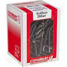 Дюбель-гвоздь Стройбат 6х40 мм (200 шт.) 2520824/041730