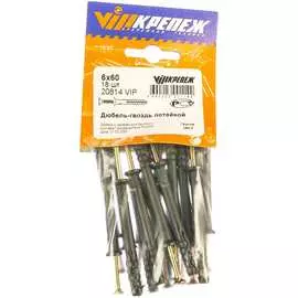 Дюбель-гвоздь vipкрепеж 6х60 (18 шт.) 20814