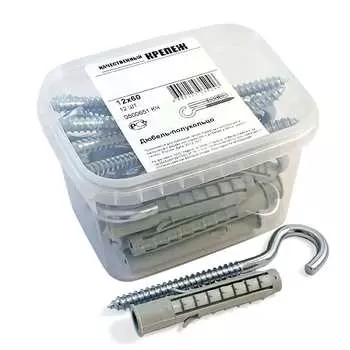 Дюбель-полукольцо качественный крепеж S-12 12/6012 (12 шт.) 0500651