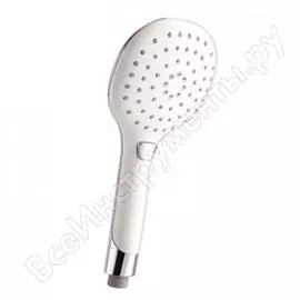 Душевая лейка smartsant афалина тркхфункциональная с кнопкой d116 мм, белый, хром v3600w