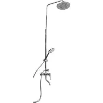 Душевая система SANTREK AQUA-1225 PRESTIGE (SAP-1225) шар. d-35 с верхним душем и смесителем (хром) 288326