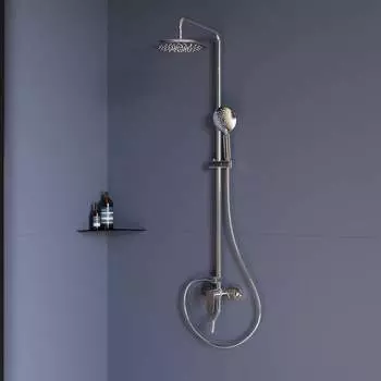 Душевая стойка RGW SP-25 хром головной душ/смеситель (ручной душ, шланг 1,5 м.) 59140125-01