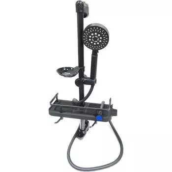 Душевая стойка SANTREK AQUA-1601 BLACK (высота 600мм) с полочкой 119978