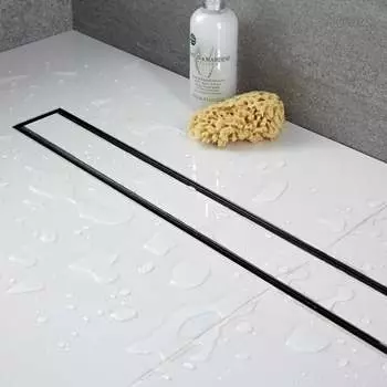 Душевой трап RGW прямой, 600 мм, черный, 50 мм, сифон + ножки, под плитку SDR-08B-60 21210860-014