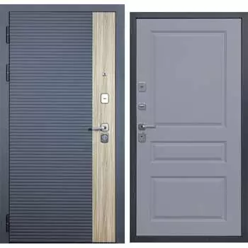 Дверь DIVA 76 2050x960 Левая Дуб Серая - Д13 Силк Маус УТ-00083221