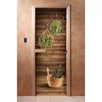 Дверь для бани DoorWood Фотопечать