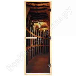 Дверь из стекла с фотопечатью банные штучки винный погреб 32673