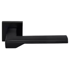 Дверная ручка MORELLI на квадратной розетке, 6 мм, цвет - черный 9012697