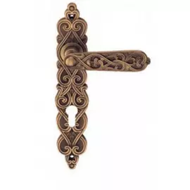 Дверная ручка GENESIS на длинной накладке ANT. COFFEE CL 940000000391