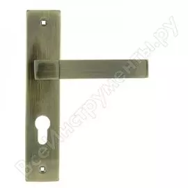 Дверная ручка на планке нора-м new 109-62 мм ст.бронза 17009