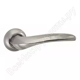 Дверная ручка renz адриана никель матовый/никель блестящий indh 314-08 sn/np