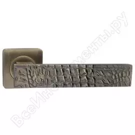 Дверная ручка renz crocodile - кожа крокодила, античная бронза, 2 шт. indh 654-02 mab