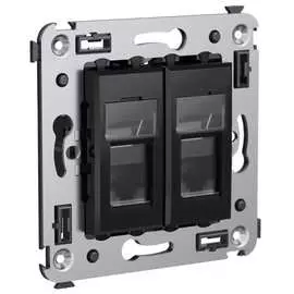 Двойная экранированная розетка в стену DKC Avanti 4402364