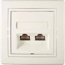 Двойная коммуникационная розетка Aling-conel PRESTIGE 615S.99 113222