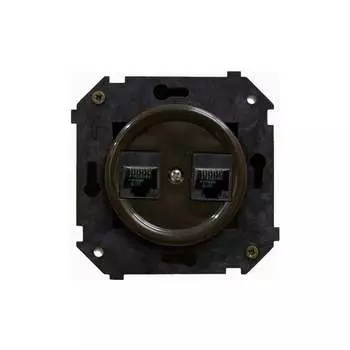 Двойная компьютерная розетка Bironi B3-302-22