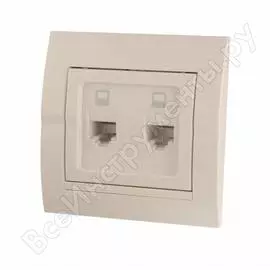 Двойная компьютерная розетка Lezard DERIY 702-3030-141