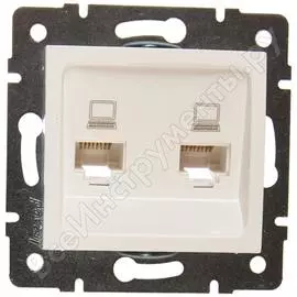 Двойная компьютерная розетка Lezard KARINA 707-0288-141