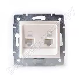 Двойная компьютерная розетка Lezard KARINA 707-3088-141