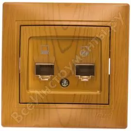 Двойная компьютерная розетка Lezard MIRA 701-0701-141