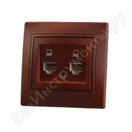 Двойная компьютерная розетка Lezard MIRA 701-0601-141