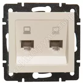 Двойная компьютерная розетка Lezard RAIN 703-0288-141