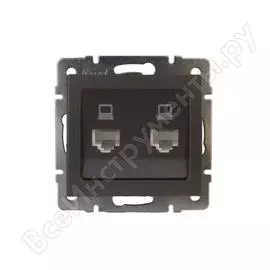 Двойная компьютерная розетка Lezard RAIN 703-4188-141