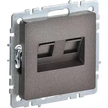 Двойная компьютерная розетка rj45 IEK Brite рк10-2-бртб BR-K20-1-K45