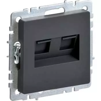 Двойная компьютерная розетка rj45 IEK Brite рк10-2-брг BR-K20-1-K53