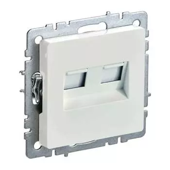 Двойная компьютерная розетка rj45 IEK Brite рк10-2-брж BR-K20-1-K36