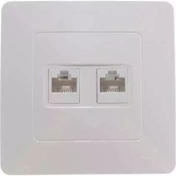 Двойная компьютерная розетка Systeme Electric BLANCA BLNIS045452