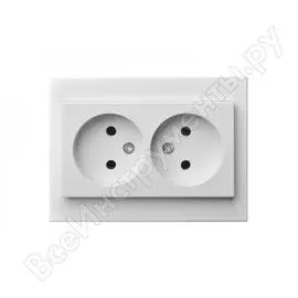 Двойная розетка LIREGUS Эпсилон IKL 16-109/409 E/B 28-020