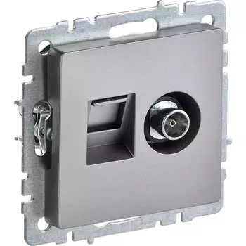 Двойная розетка IEK Brite ртв/рк12-брс BR-AK20-1-K46