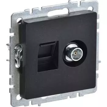 Двойная розетка IEK Brite ртв/рк12-брч BR-AK20-1-K02