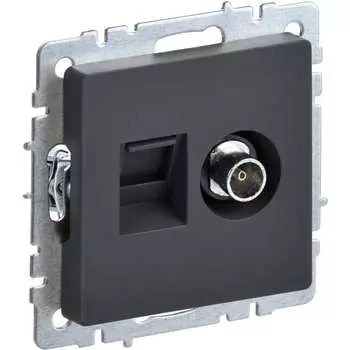 Двойная розетка IEK Brite ртв/рк12-брг BR-AK20-1-K53