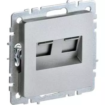 Двойная розетка IEK Brite рк/т12-бра BR-KT20-O-1-K47