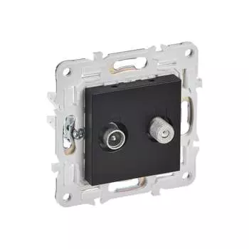 Двойная розетка IEK SKANDY TV+SAT SK-A13Bl черный SK-AF20-O-K02