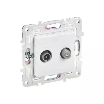 Двойная розетка IEK SKANDY TV+SAT SK-A13W арктический белый SK-AF20-O-K01