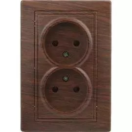 Двойная розетка Intro Plano 1-204-10 Б0053913