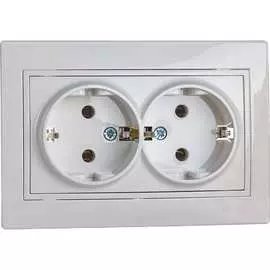 Двойная розетка Lezard DERIY 701-0202-127B