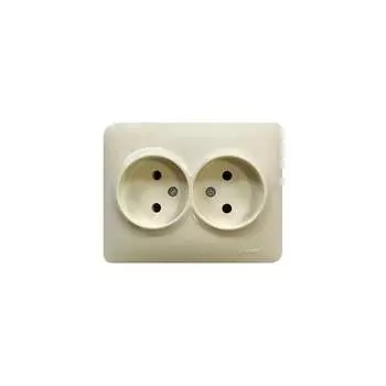 Двойная розетка Lezard KARINA LIFE 708-0300-128B