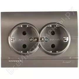 Двойная розетка Lezard DERIY 702-2828-127B