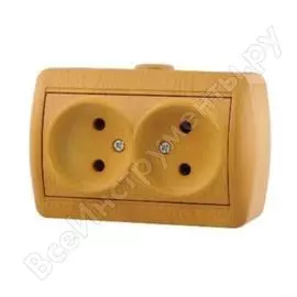 Двойная розетка Lezard NATA 710-0700-128