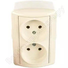 Двойная розетка Lezard NATA 710-0200-128