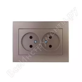 Двойная розетка Lezard RAIN 703-3131-128