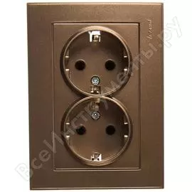 Двойная розетка Lezard RAIN 703-3131-127