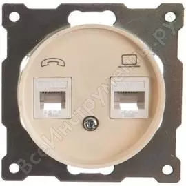 Телефонная/компьютерная двойная розетка OneKeyElectro 2172794